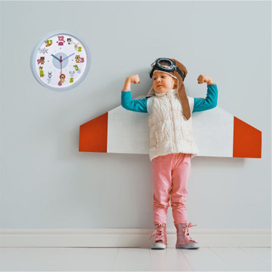 TFA Kids Wooden Wall Clock Little Animal 30.9cm