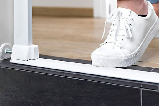 Safety 1st Flat Step Πτυσσόμενη Πόρτα Ασφαλείας από Μέταλλο σε Λευκό Χρώμα 80x7x73εκ.