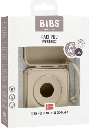 Bibs Pacifier Case Made of Beige Plastic