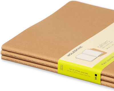 Moleskine XL Cahiers Kraft Set 3 Notebooks with Blank Pages Brown