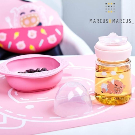 Marcus & Marcus Piglet Educational Sippy Cup Plastic with Handles Pink for 6m+m+ 180ml