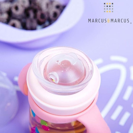 Marcus & Marcus Piglet Educational Sippy Cup Plastic with Handles Pink for 6m+m+ 180ml