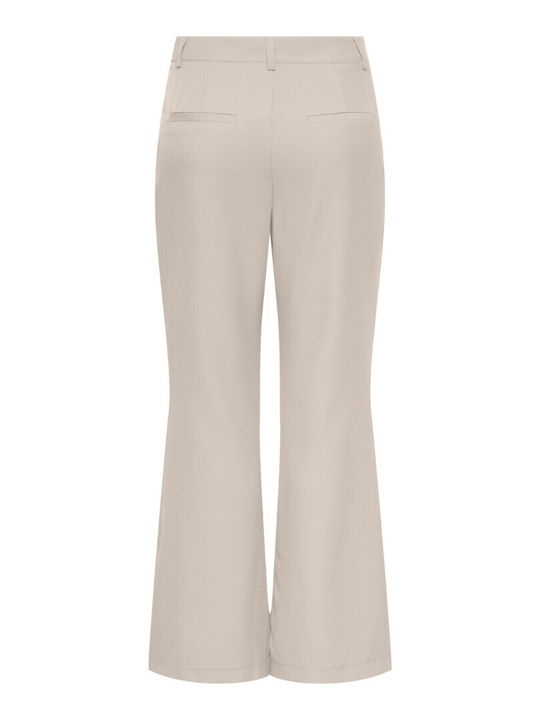 Only Women's Fabric Trousers Flare Beige