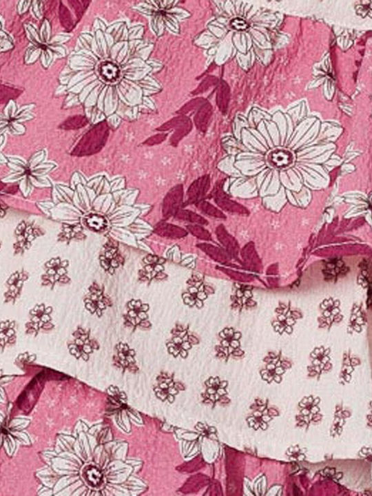 Kids' Crop Top Sleeveless Fuchsia