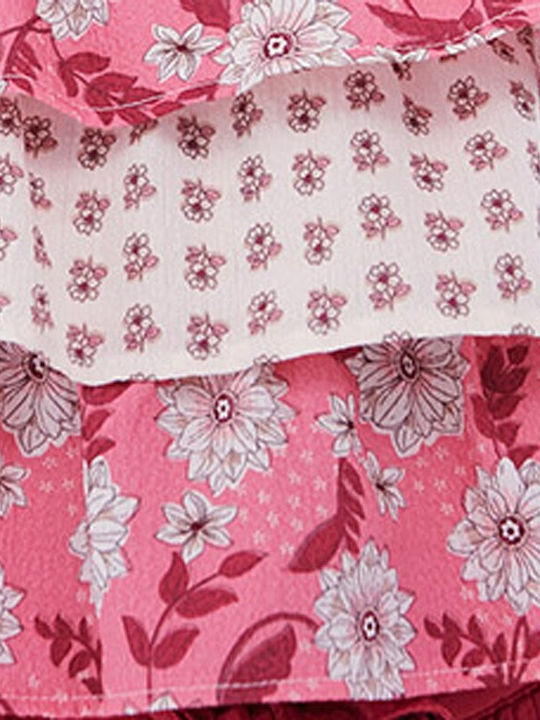 Kids' Crop Top Sleeveless Fuchsia