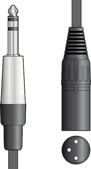 Citronic S6J-XM300 Cable XLR male - 6.3mm male Μαύρο 3m 190.049UK