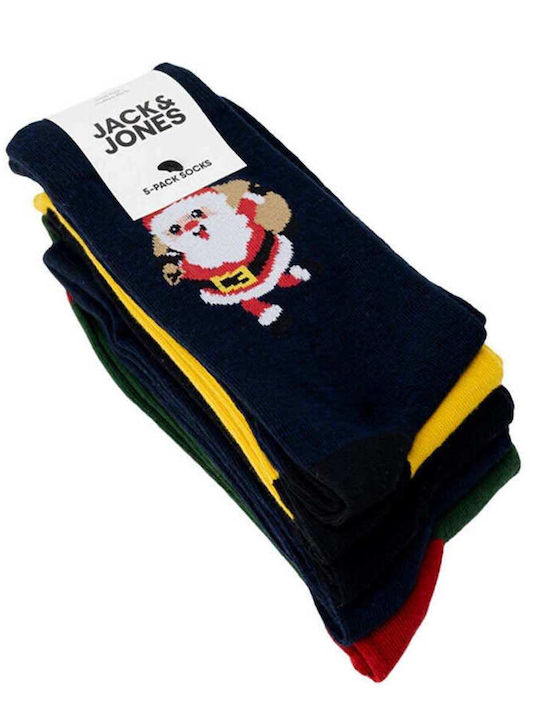 Jack & Jones Ανδρικές Χριστουγεννιάτικες Κάλτσες Πολύχρωμες 5Pack