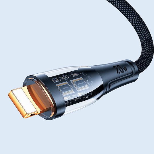 Joyroom S-CL020A3 Braided la Cablu Lightning 20W Negru 1.2m