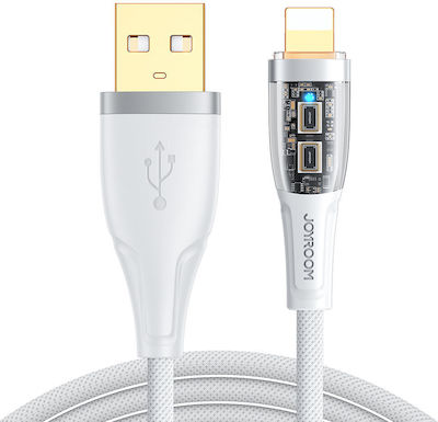 Joyroom S-UL012A3 Braided USB-A to Lightning Cable Λευκό 1.2m