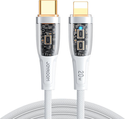 Joyroom S-CL020A3 Geflochten USB-C zu Lightning Kabel 20W Weiß 1.2m