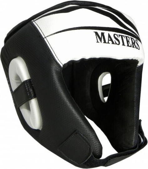 Sport Masters Adult Open Face Boxing Headgear Synthetic Leather White