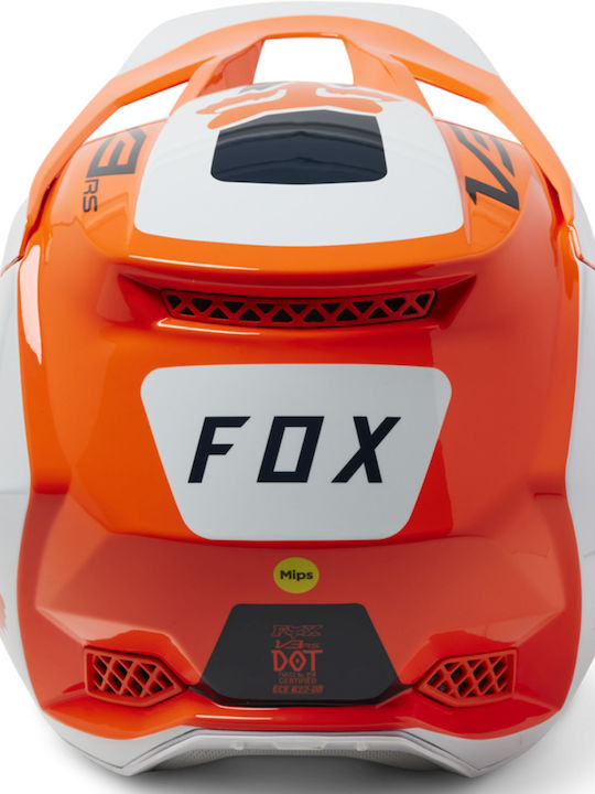 Fox V3 RS Efekt Flo Orange Κράνος Μηχανής Motocross DOT / ECE 22.05