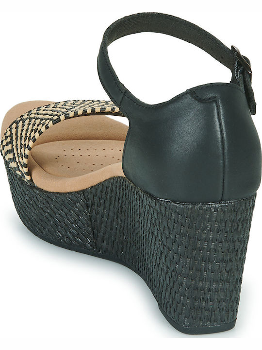 Rose Ease Women's Ankle Strap Platforms Black