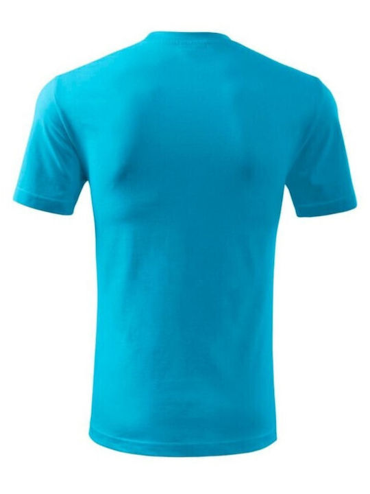 Adler Ανδρικό Διαφημιστικό T-shirt Κοντομάνικο σε Τιρκουάζ Χρώμα