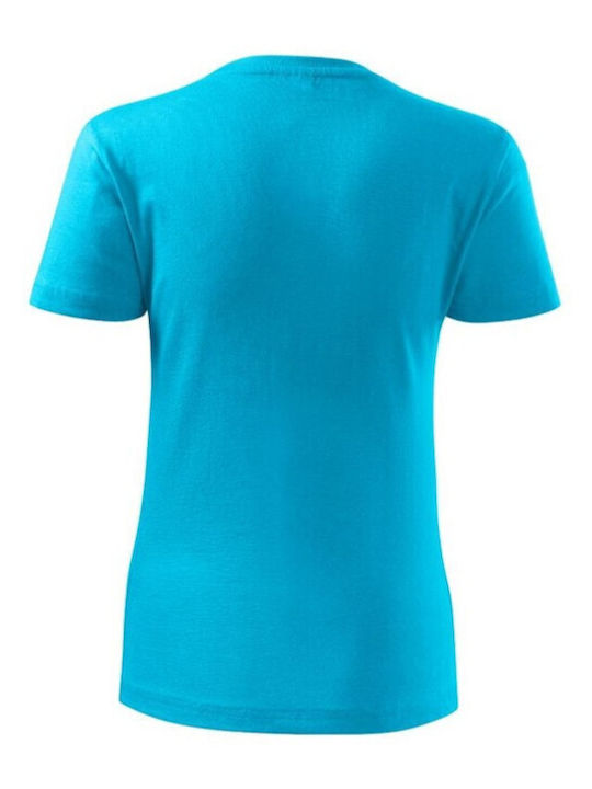Adler Γυναικείο Διαφημιστικό T-shirt Κοντομάνικο σε Τιρκουάζ Χρώμα