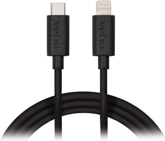 Veho USB-C to Lightning Cable Μαύρο 1m (VCL-005-MFI-C-1M)