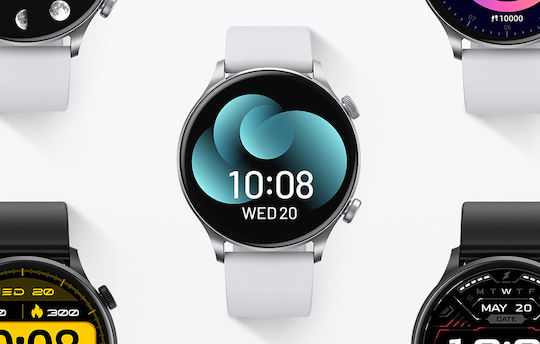 Haylou RT3 Solar Plus 45mm Smartwatch with Heart Rate Monitor (Silver)