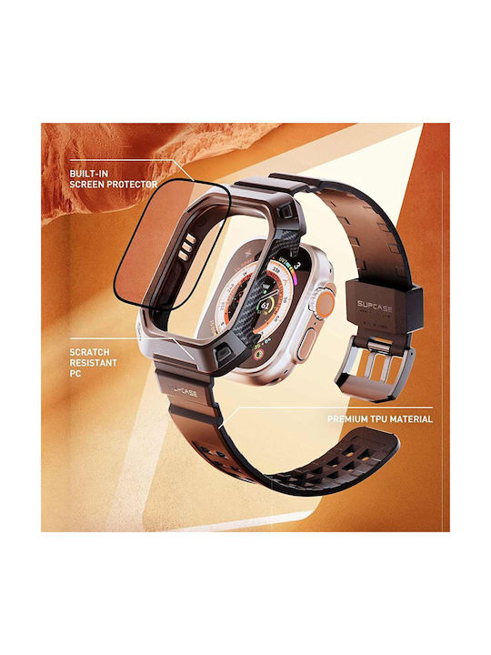 Supcase Unicorn Beetle Pro & Tempered Glass Μεταλλική Θήκη σε Μαύρο χρώμα για το Apple Watch Ultra 49mm Supcase Unicorn Beetle Pro & Tempered Glass Μεταλλική Θήκη σε Μαύρο χρώμα για το Apple Watch Ultra 49mm