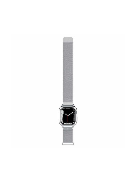 Spigen Metal Fit Pro Metal Case in Silver color for Apple Watch 4 / 5 / 6 / 7 / 8 / 9 / SE