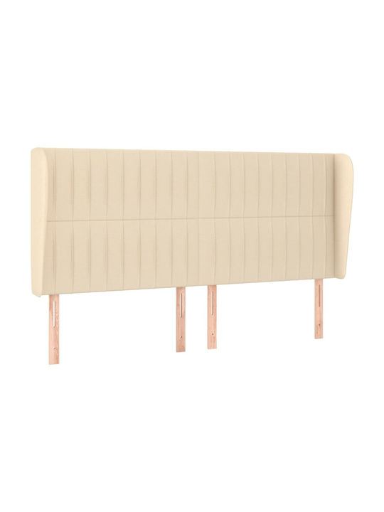 Легло Куинсайз Дървено Крем с Ламели & Матрак 160x200см