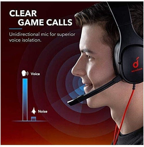 Soundcore by Anker Strike 1 Over Ear Gaming Headset with Connection 3.5mm Black/Red