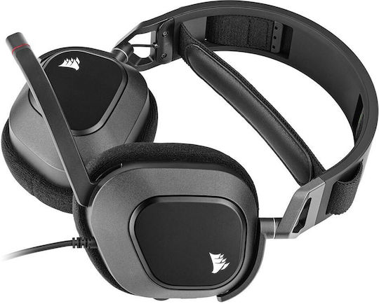 Corsair HS80 RGB Over Ear Gaming Headset with USB Connectivity Gray for PC