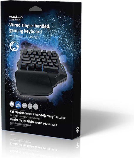 Nedis GKBDS110BK Gaming Tastenfeld mit RGB-Beleuchtung (Englisch US)