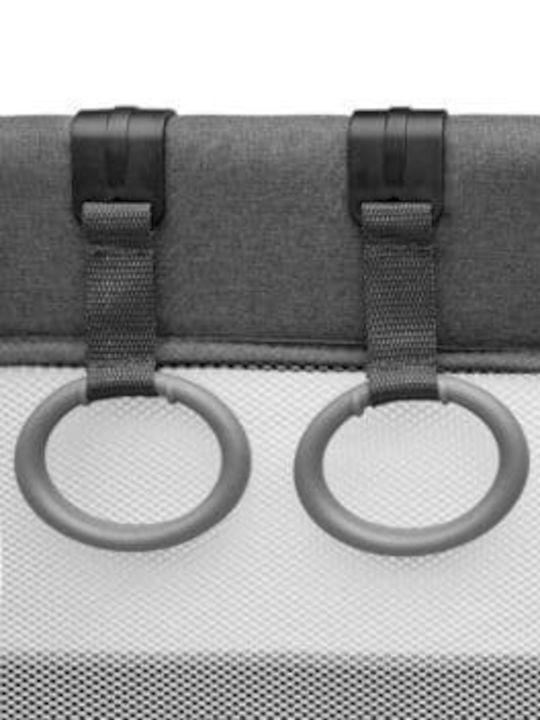 Caretero Quadra Park with Mattress Gray 82x82cm