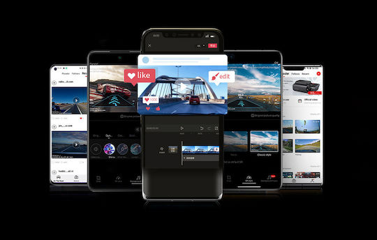 DDPAI X5 Pro Σετ Κάμερα DVR Αυτοκινήτου 4K Wi-Fi, GPS & Κάμερα Οπισθοπορείας