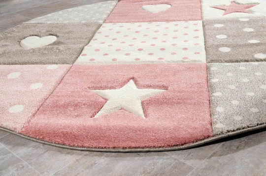Tzikas Carpets 20339-755 Детски Килим Път Розов 160x160см Дебелина 13мм