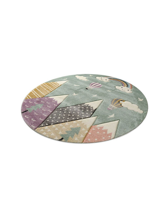 Tzikas Carpets 24192-040 Kids Rug Albastru deschis Round with Diameter 160cm Thickness 13mm 263-0-256-24192-040