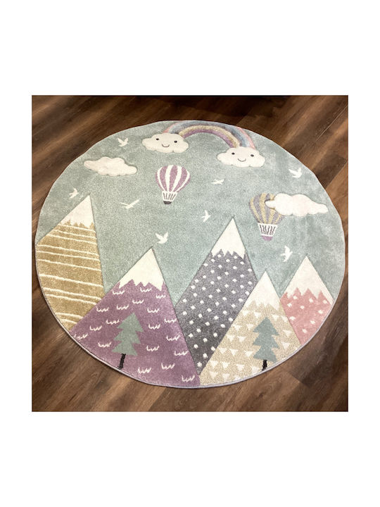 Tzikas Carpets Kids Rug Light Blue 160x160cm Thickness 13mm