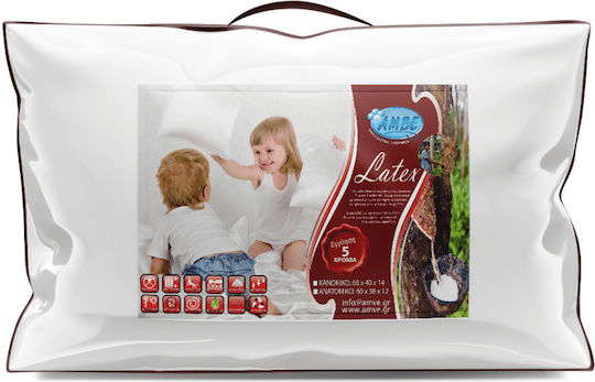 Amve 11640 Classic Μαξιλάρι Ύπνου Latex Ανατομικό 38x60x12cm