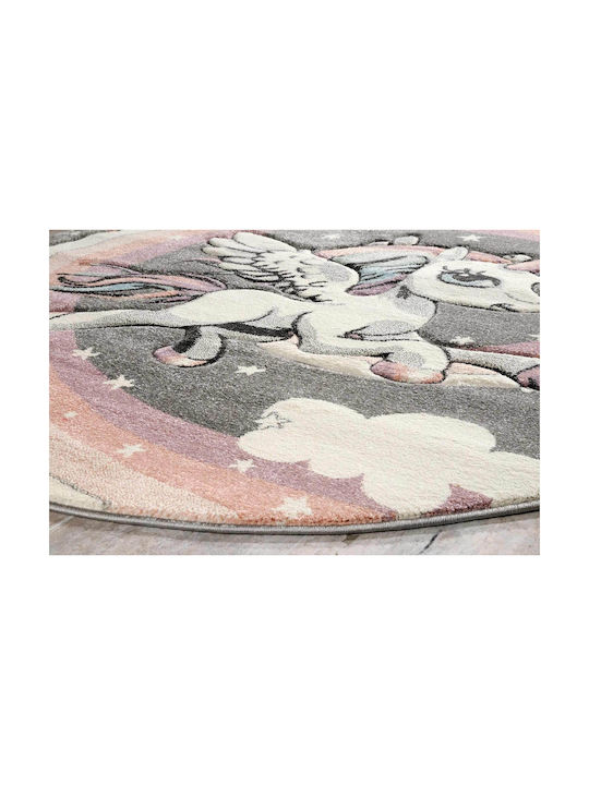 Tzikas Carpets Kids Rug Unicorn Pink 160x160cm Thickness 13mm