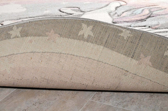 Tzikas Carpets 22392-095 Covor Pentru Copii Unicorn Roz 160x160cm Grosime 13mm