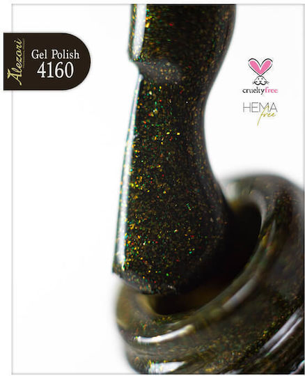 Alezori Glitter Semipermanent Lac de Unghii 4160 cu Glitter 15ml 1buc