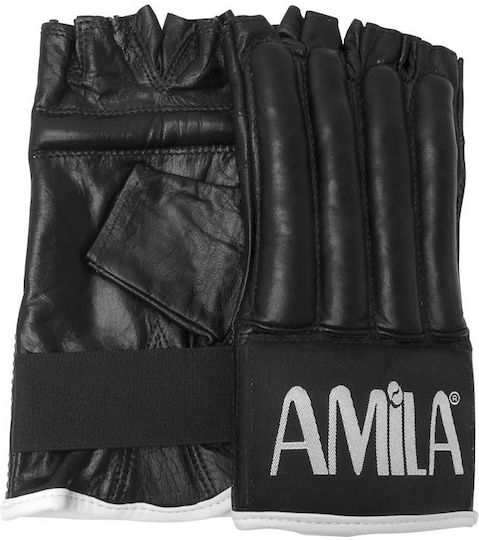 AMILA Boxing Gloves Leather for Bag Black