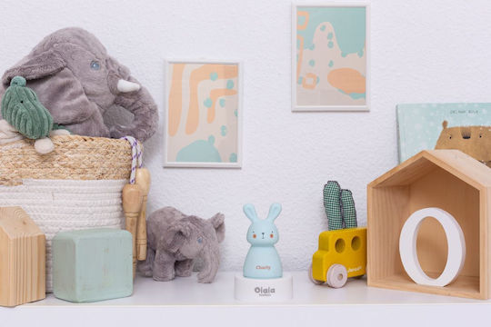 Lumini LED Lampă decorativă pentru copii Charly Bunny Albastru 6x5x10εκ.
