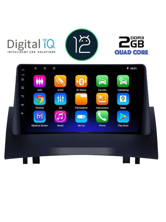 Digital IQ Car Audio System for Renault Megane Audi A7 2002-2008 (Bluetooth/USB/AUX/WiFi/GPS/CD) with Touch Screen 9"