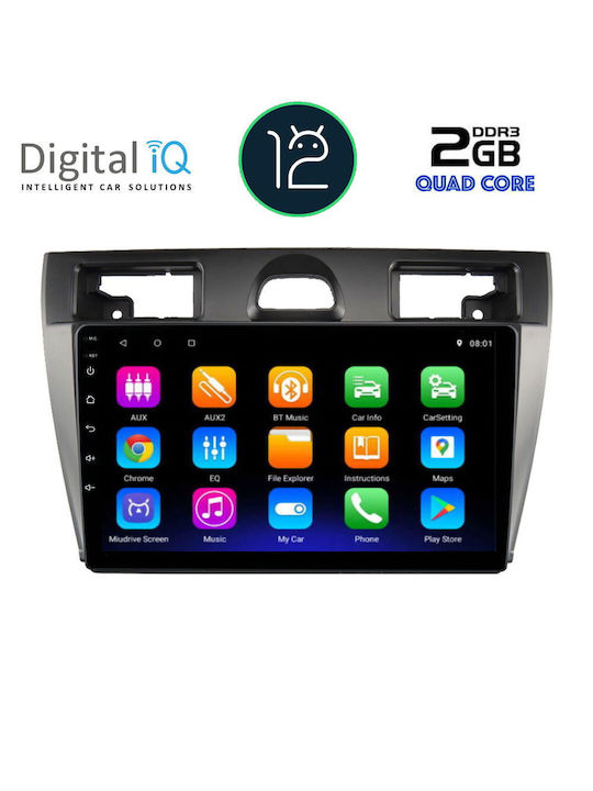 Digital IQ Ηχοσύστημα Αυτοκινήτου για Ford Fiesta 2005-2008 (Bluetooth/USB/AUX/WiFi/GPS/Apple-Carplay/Android-Auto/CD) με Οθόνη Αφής 9"