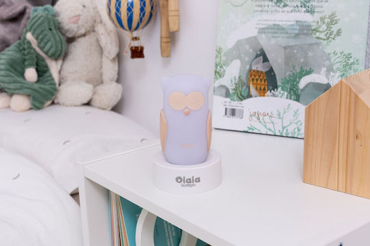 Olala LED Kinder Dekorative Lampe Owl Come Weiß 6x5x10εκ.