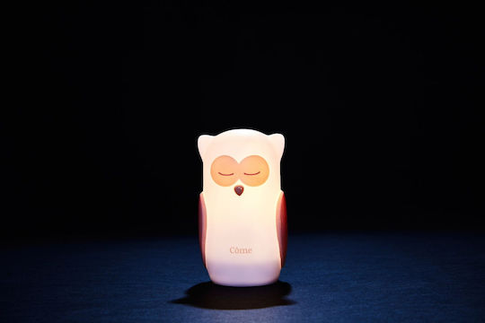 Olala LED Kinder Dekorative Lampe Owl Come Weiß 6x5x10εκ.