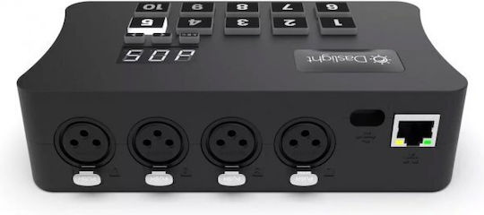 Daslight DVC Gold-2022 Interface for Lighting Console with 1024 Control Channels / 4 XLR Inputs and Connections USB (for PC) / Ethernet