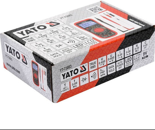 Yato Digital Multimeter True RMS with AC / DC / Resistance / Capacitance / Temperature Measurement YT-73083