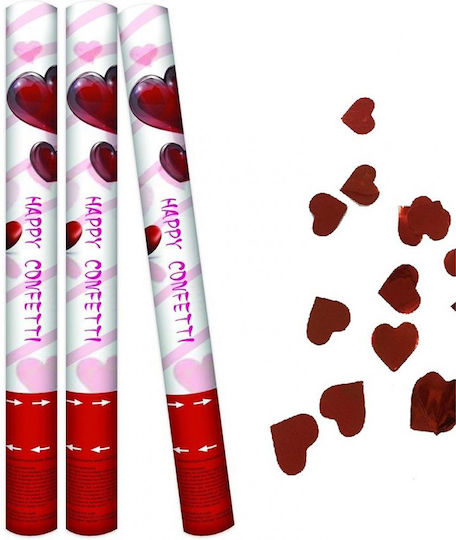 Hearts Confetti Cannon Red