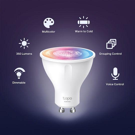 TP-LINK Smart Bulbs Tapo L630 v1 LED 3.7W for Socket GU10 RGB 350lm Dimmable 4pcs