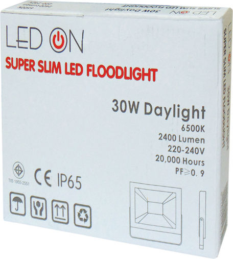 Led On Στεγανός Προβολέας LED 30W Ψυχρό Λευκό 6500K IP65