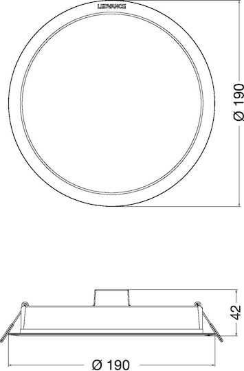 Ledvance Χωνευτό LED Panel 18W 16.5εκ.
