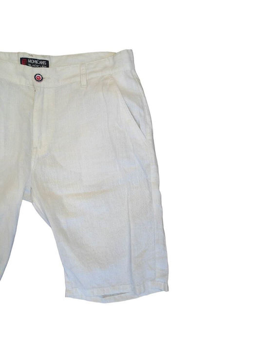 Mohicans Men's Bermuda shorts White Linen - White