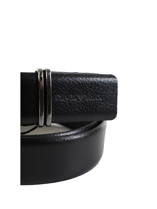 Emporio Armani Men's Leather Belt Black